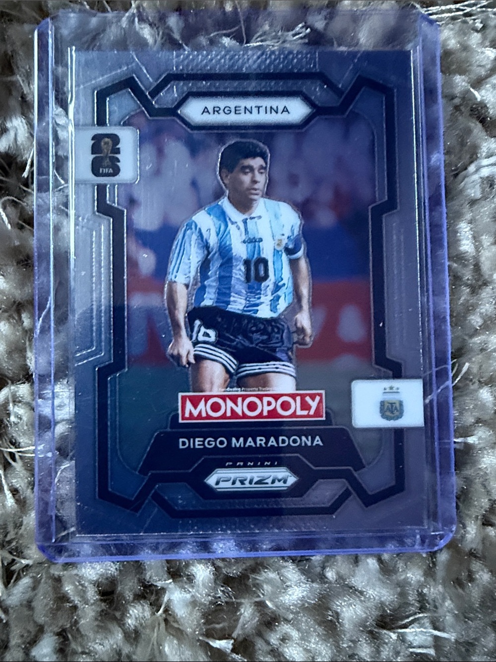 Panini Diego Maradona Soccer Card - Light Blue & White